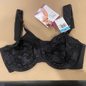 Playtex Secrets 42C Cotton Gel Comfort Strap Underwire Bra Black 4421 NWT